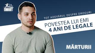 Cadru din mărturia filmată: Fost consumator de legale (etnobotanice) povestește cum a scăpat de dependență