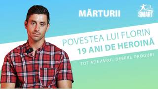 Cadru din mărturia filmată: 19 ani de droguri — mărturia lui Florin